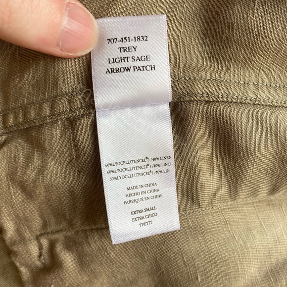 Rails Trey Jacket Light Sage Arrow Patch Military Style Coat Full Zip Closure XS - Picture 4 of 12